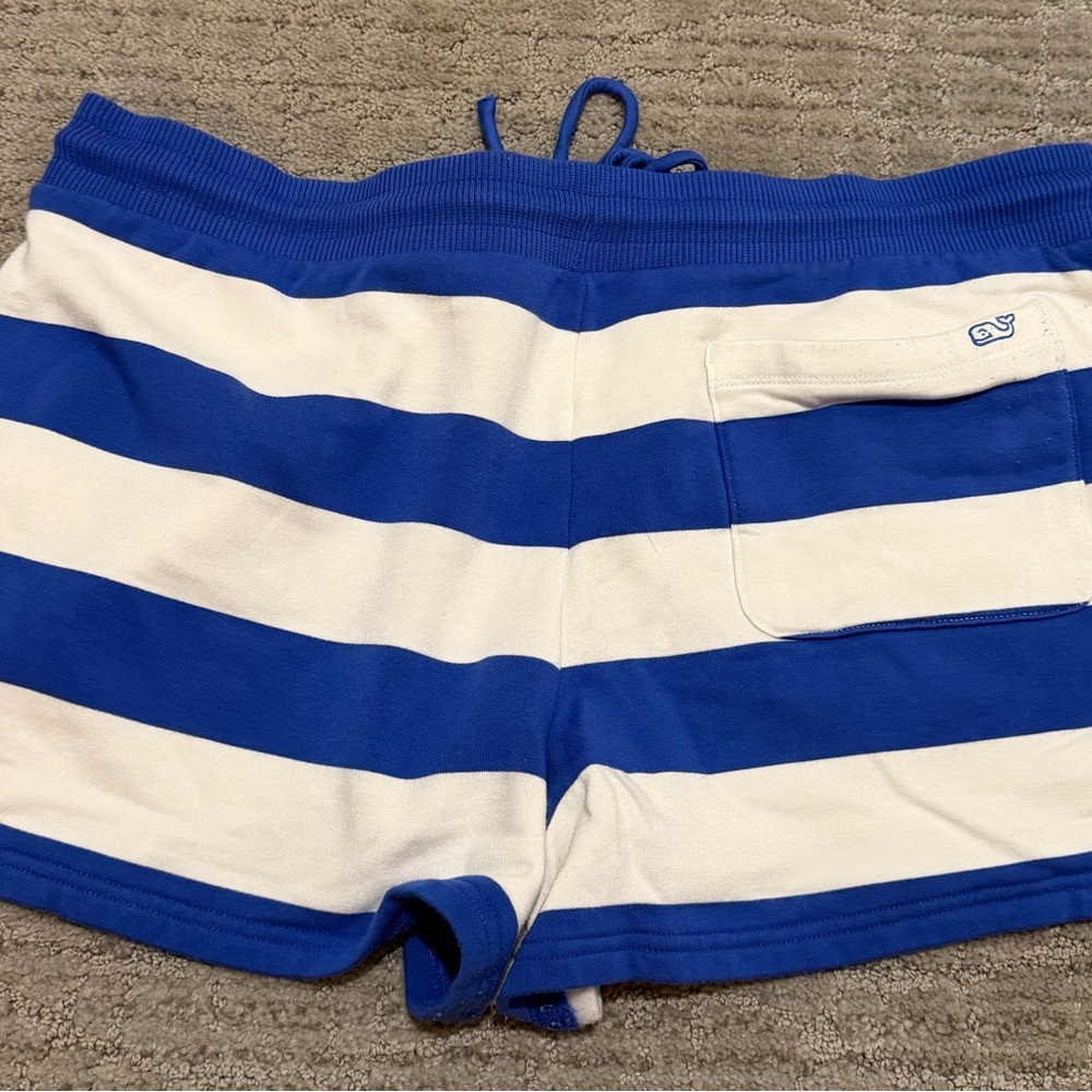 Vineyard Vines Bold Blue and White Athletic Shorts - Picture 3 of 3